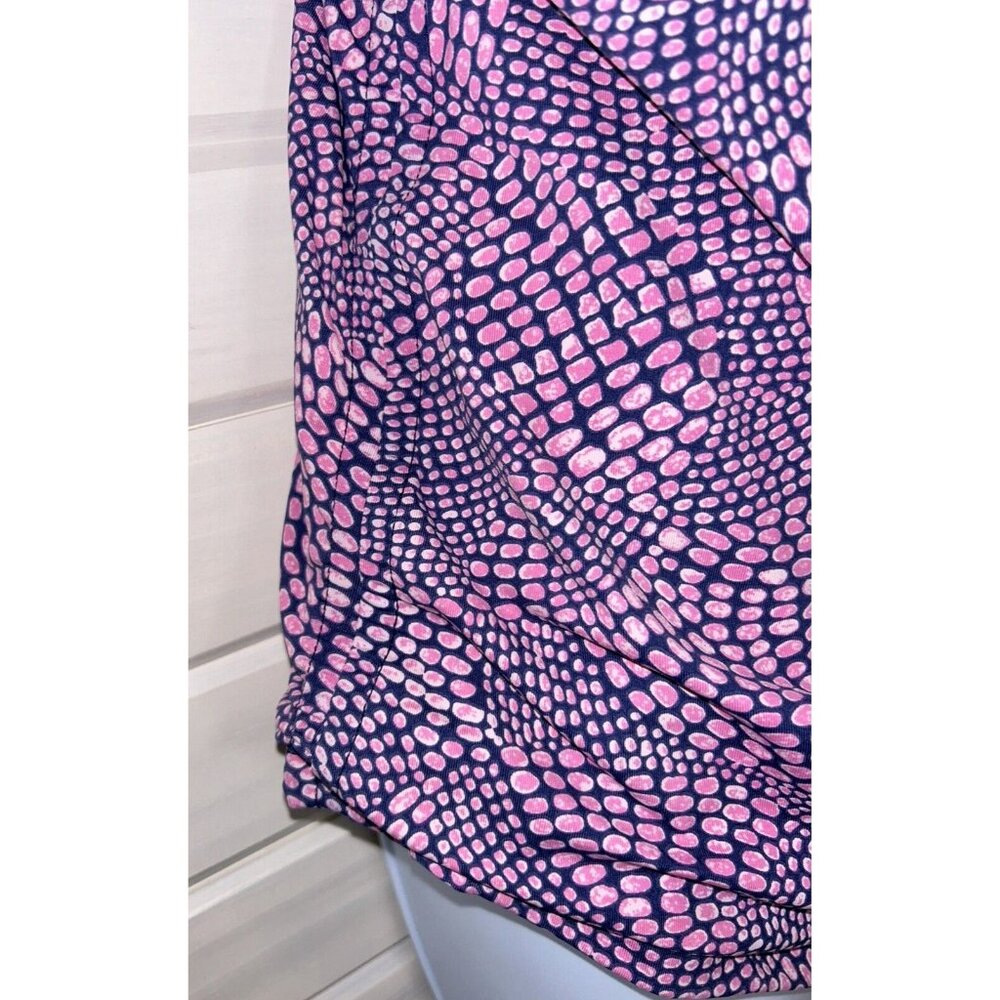 Title Nine Tankini Sz MEDIUM Swimsuit Top Pink Navy Mosaic Padded Swim Surf EUC - Picture 4 of 8